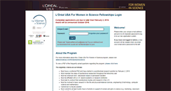 Desktop Screenshot of lorealfwis.aaas.org